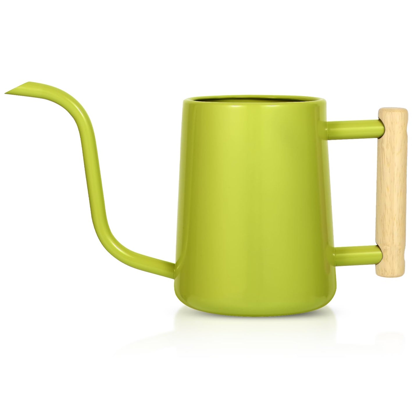 Watering Can Indoor Plants, 35 oz/1000 ml Metal Stainless Steel Watering Can Pot with Long Spout for Indoor House Plants Bonsai Outdoor Garden Flower Decorative (Bright Green)
