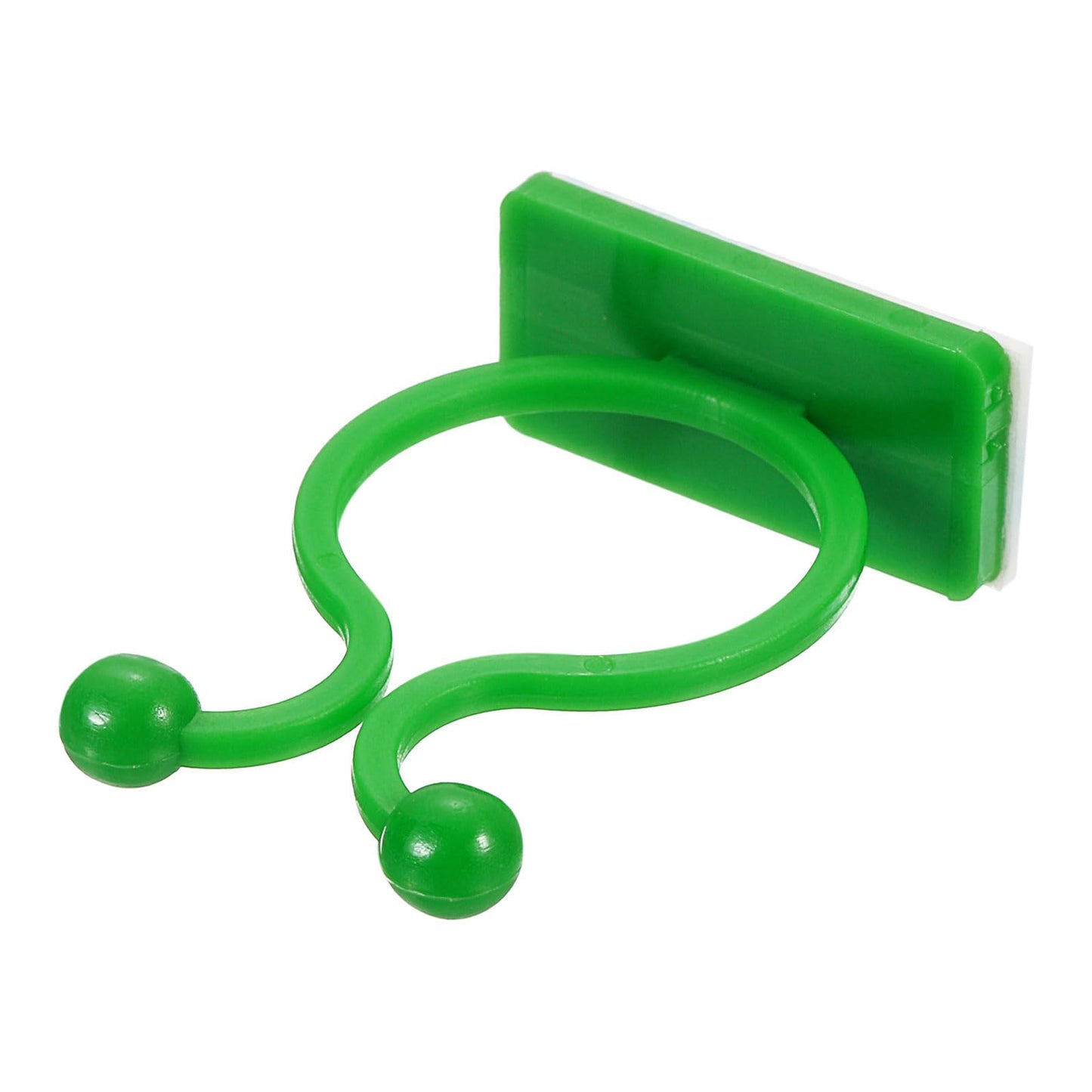 uxcell 100Pcs Plant Climbing Wall Fixture Clips, Plant Fixer Self-Adhesive Hooks Wire Fixing Supporting for Indoor Outdoor Decoration and Cable Wire Fixing (Green, 19mm/0.75")