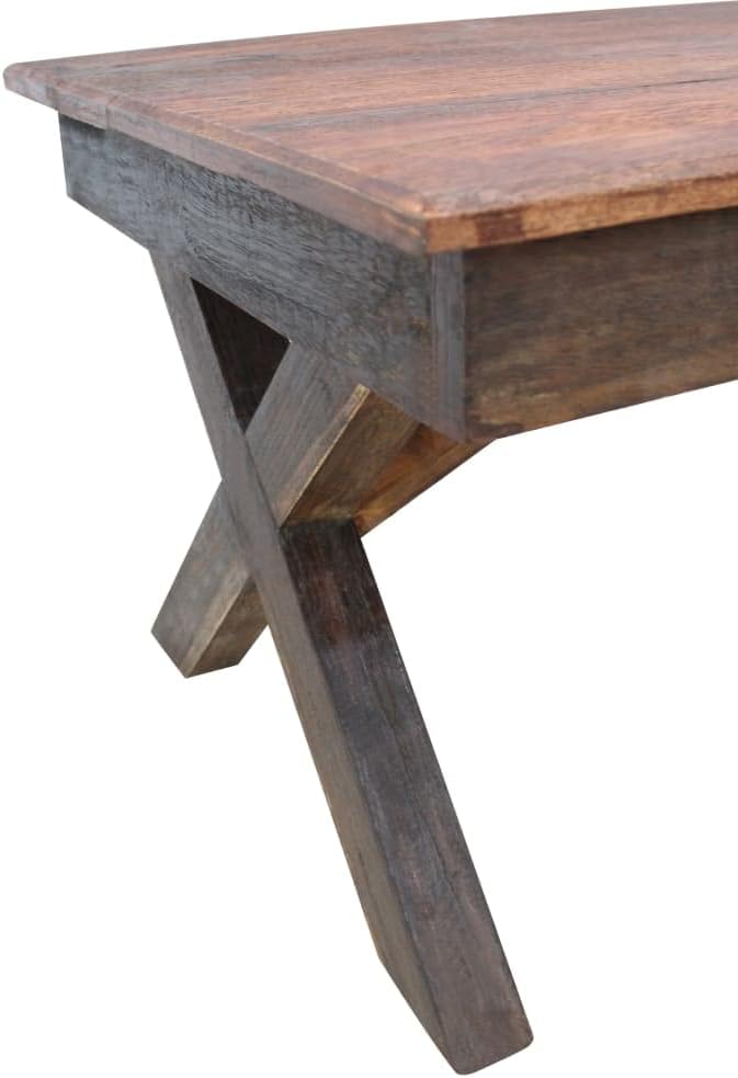 Wooden Coffee Table, Side Table Solid Reclaimed Wood 43.3"x23.6"x17.7" -AA