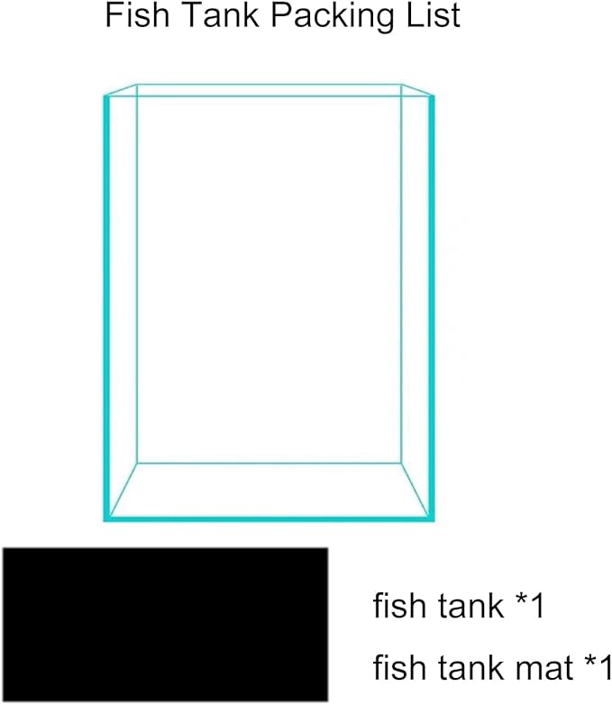 Vimvins 2 Gallon Glass Fish Tank, Easy to Maintain Small Aquarium for Betta/Snails/Shrimp and Aquatic Planting.