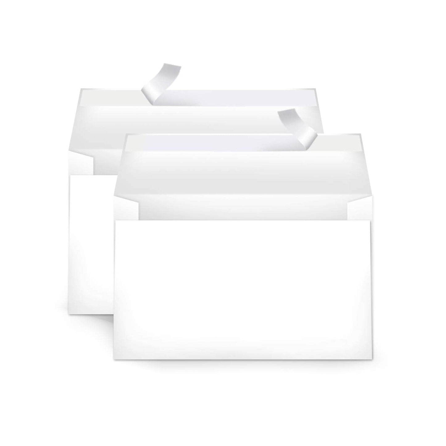Amazon Basics A9 Blank Invitation Mailing Envelopes, Peel & Seal, No Licking, 5-3/4 x 8-3/4 Inches, White, Pack of 100