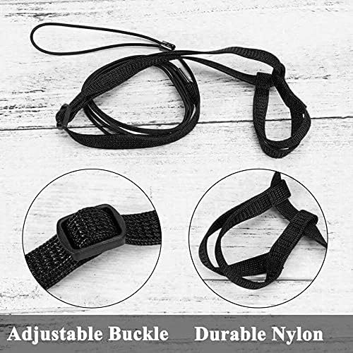 Adjustable Bird Harness and Leash,Anti-Escape Durable Nylon Parrot Harness, Flying Training Rope Parrot Leash for Small Medium Large Breed Parrots Fits Chest Under 18.5'', Black S