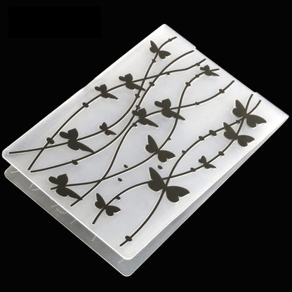 10 Styles Plastic Embossing Folder DIY Craft Template Molds Stamp Stencils Scrapbook Paper Cards Photo Album Making Tool Embossing Folders Handmade Art Craft Supplies Fondant Cake Decorating Mold