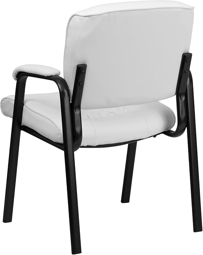 Flash Furniture Haeger White LeatherSoft Executive Side Reception Chair