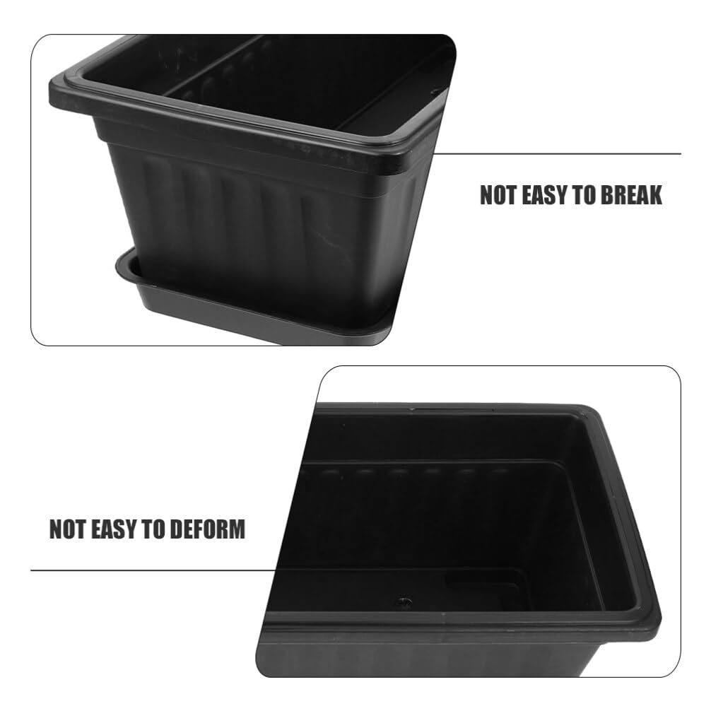 BESPORTBLE 3sets Breathable Plastic Plant Pots Saucer for Succulents and Orchids Nursery Planters for Balcony Gardening and for Indoor and Outdoor Use