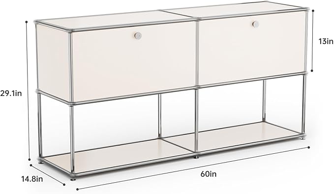 Modern Storage Cabinet White F Versatile Free-Standing Organizer