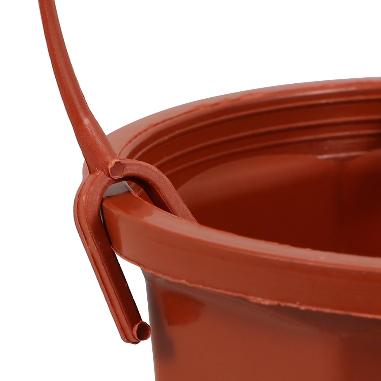 YARNOW 10 Pack Plastic Hanging Planters with Drainage Holes & Chains, 3.5 Inch Hanging Pots for Plants Indoor Balcony Garden Patio