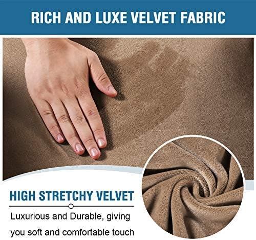 H.VERSAILTEX Velvet Stretch Recliner Couch Covers 4-Pieces Style Recliner Chair