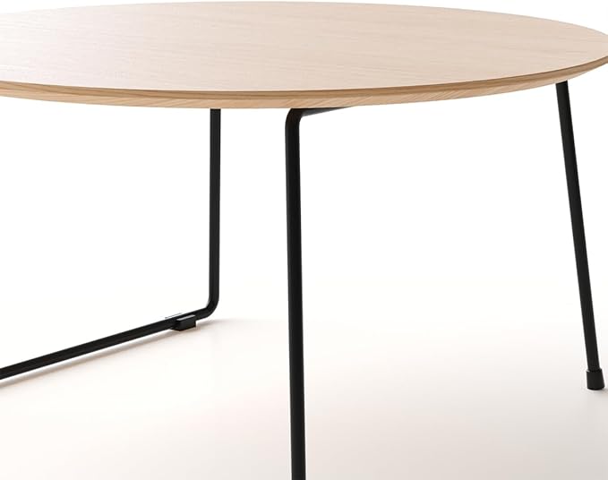 Modern Round Coffee Table 32 in, Acacia Wood Finish Living Room Table