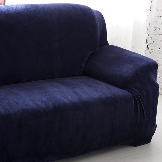 vctops 1-Piece Velvet Plush Stretch Sofa Slipcover
