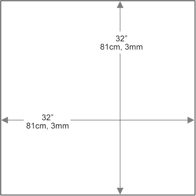Dulles Glass 32 inch Square Glass Table Top