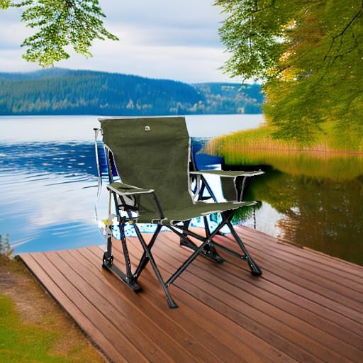 GCI Outdoor Kickback Rocker Camping Chair | Portable Folding Rocking Chair