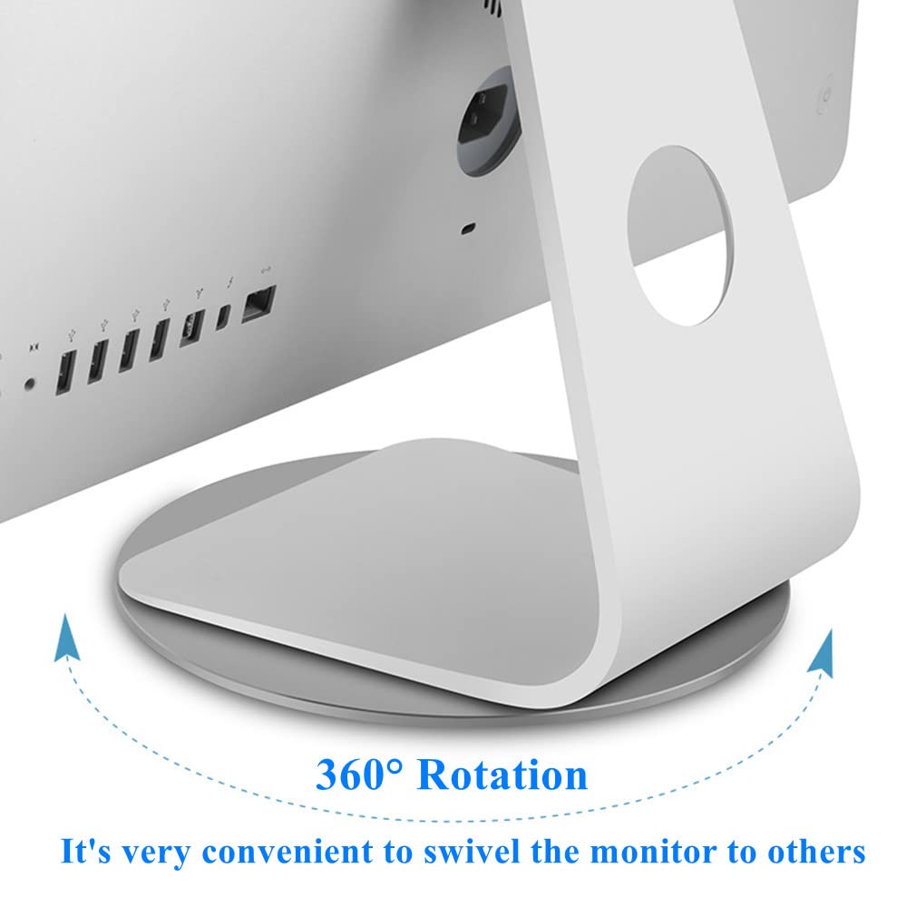 WYSXEBWZ Aluminum 360° Rotation Monitor Swivel Base Computer Screen Monitor Turntable Stand Flat Panel TV Rotating Mat for iMac Laptop Potted Plants Arts Crafts Products Display Stand