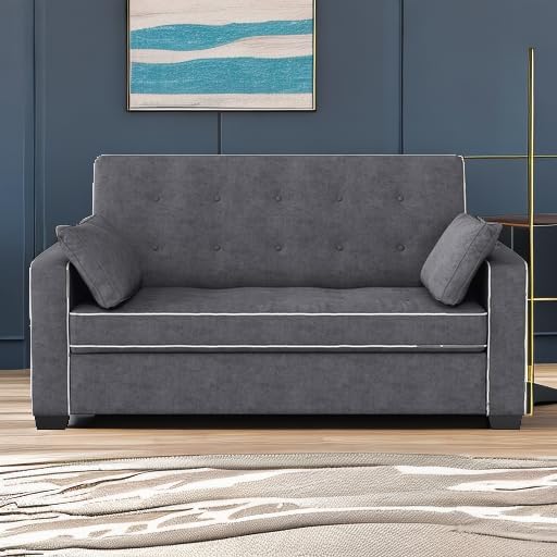 Serta Ainsley 72.6" Convertible Sleeper Sofa, Queen Size, Dreamcoil Comfort