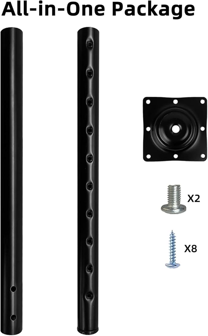 QLLY Adjustable Metal Table Leg, 24-40 inch, Home Office DIY Desk Leg,