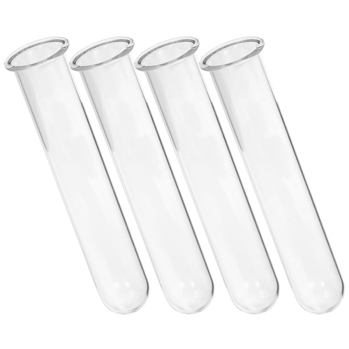 Healifty 4pcs Glass Hydroponic Tube Vase Set 2.5x3x18cm Test Tube Propagation Planter for Desktop Terrarium and Plant Propagation Home Décor