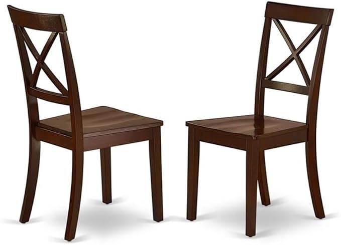 East West Furniture BOC-MAH-W Boston Dining Chairs
