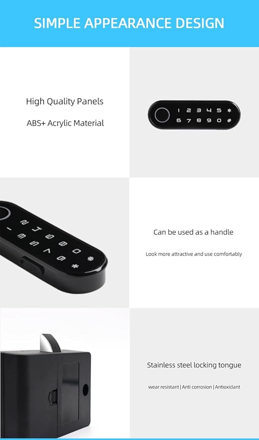Waterproof Smart Fingerprint Cabinet Lock