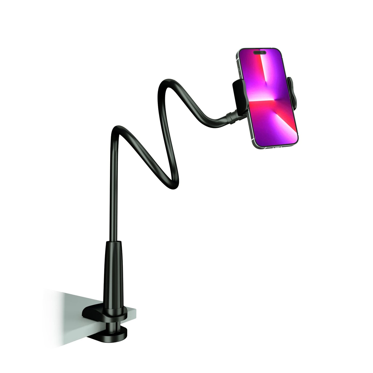 MAGIPEA Phone Holder for Bed, Gooseneck Phone Holder for Desk, Cell Phone Mount with Flexible Long Arm, Compatible with iPhone 17/16 Pro Max, 15, 14, and Other 3.5–7" Devices