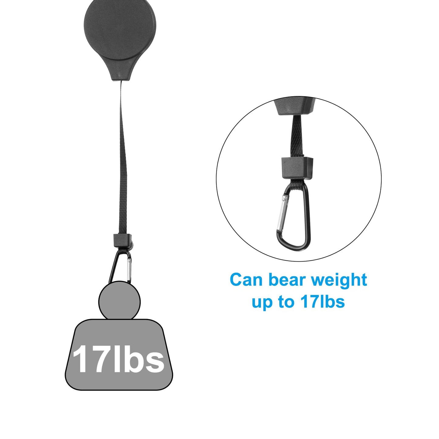 PATIKIL Plant Hanger, 12 Pcs Pulley Retractable Hanging with Ceiling Hook Indoor and Outdoor Plant Pots Holder, for Planters, Flower Basket, Bird Feeders, Black