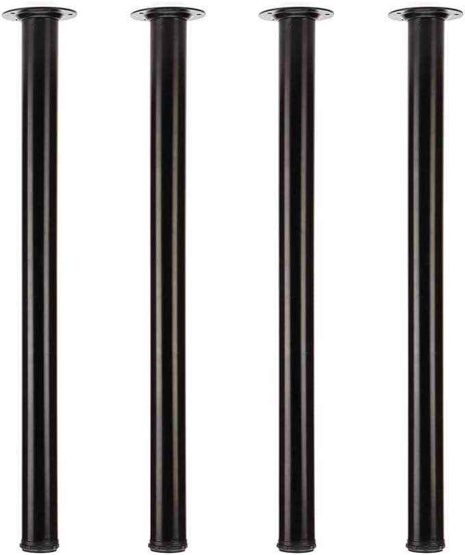 QLLY 30 inch Adjustable Metal Desk Legs, Heavy Duty Furniture Table Legs