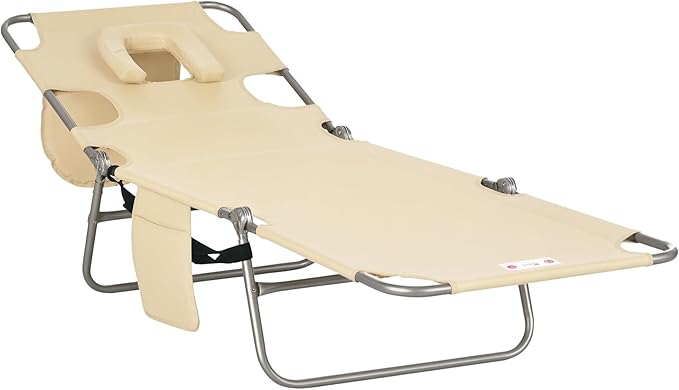 Outsunny Folding Beach Lounge Chair