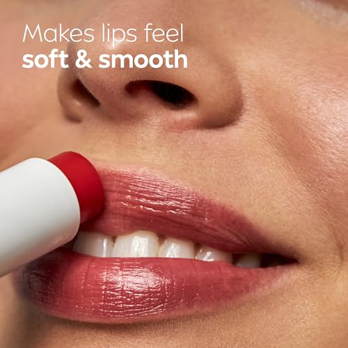 NIVEA Lip Care, Fruity Tinted Lip Balm Variety Pack, Cherry, Strawberry, Blackberry and Watermelon Flavors, 3-in-1 Moisture, Repair and Color, 0.17 Oz Stick, Pack of 4