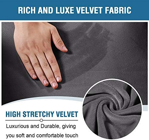 H.VERSAILTEX Velvet Stretch Recliner Couch Covers 4-Pieces Style Recliner Chair
