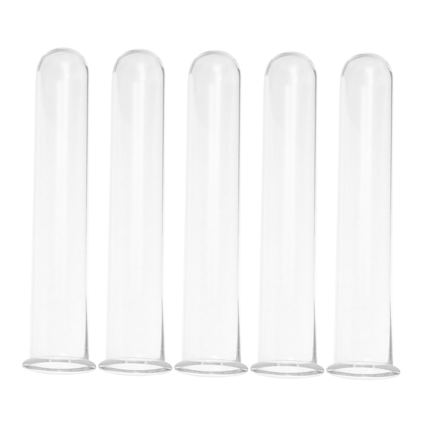 JEWEDECO 5pcs Glass Test Tubes for Plant Propagation Vase Hydroponic Floral Water Tubes Glass 2.5x3x15cm Small Terrarium Plants Home Décor