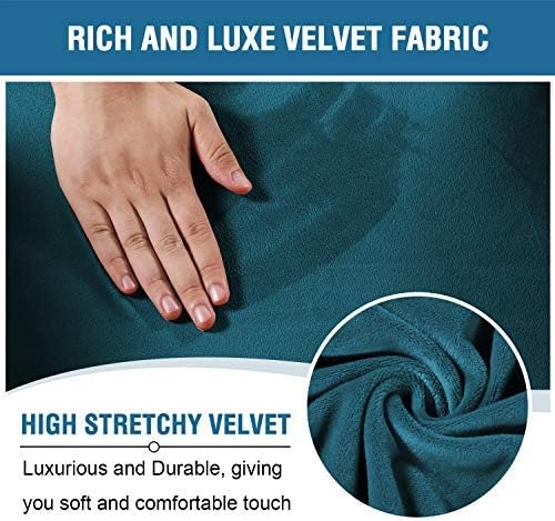 H.VERSAILTEX Velvet Stretch Recliner Couch Covers 4-Pieces Style Recliner Chair