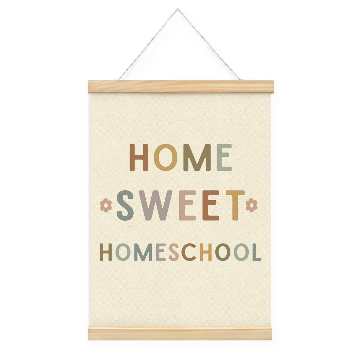 STHTTSW Home Sweet Homeschool Wall Art, Boho Homeschool Decor & Teacher Classroom Wall Art, Motivational Poster for Kids Room, Reading Corner & Homeschools Essentials, 12x16 Inch