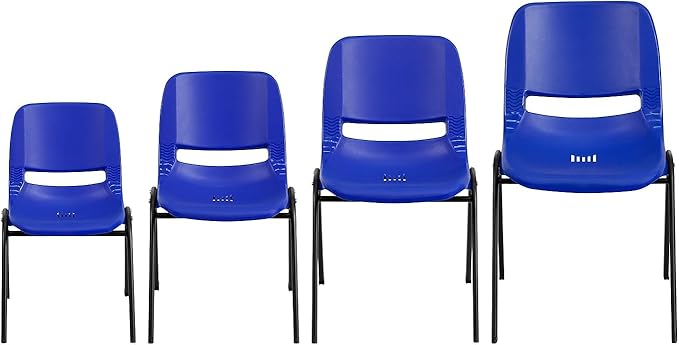 Flash Furniture HERCULES Series 440 lb. Capacity Kid's Navy Ergonomic Shell