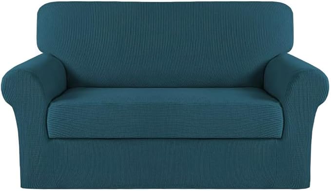 Turquoize Stretch Sofa Slipcover 2 Pieces Sofa Cover Couch Cover