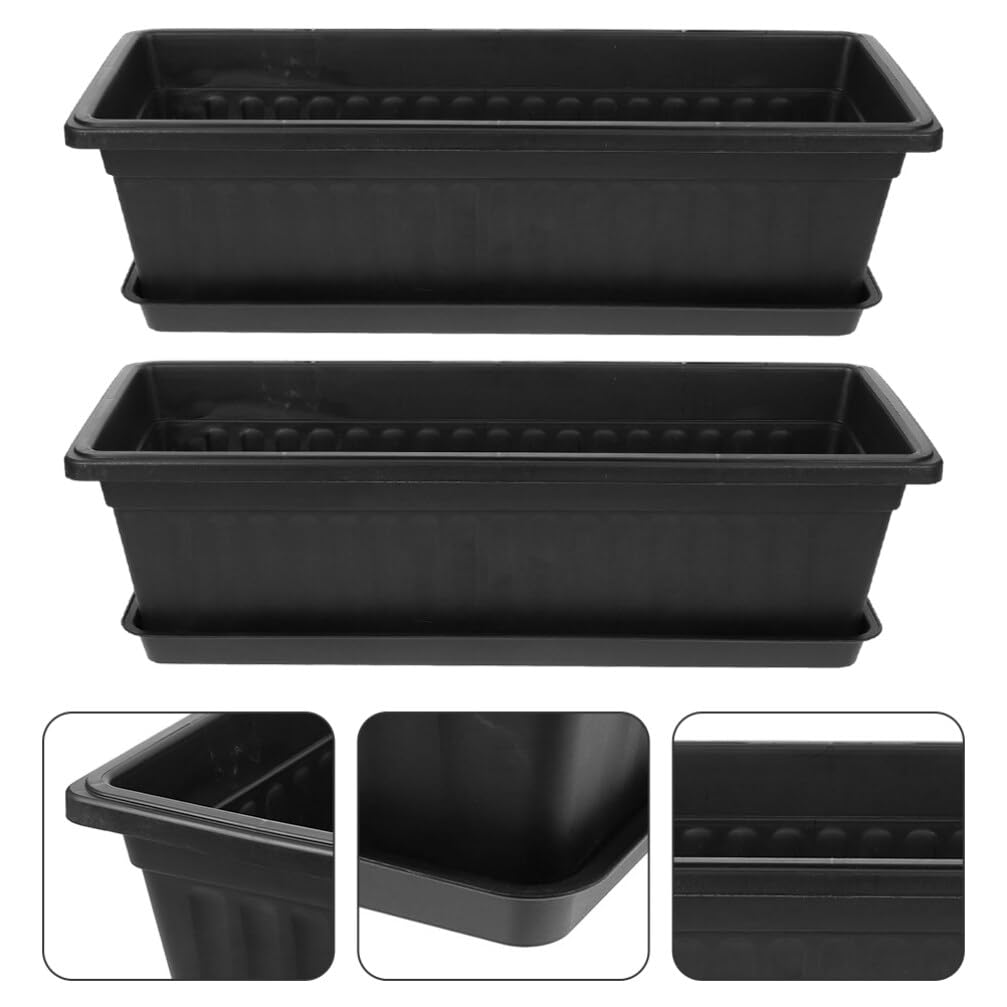 BESPORTBLE 3sets Breathable Plastic Plant Pots Saucer for Succulents and Orchids Nursery Planters for Balcony Gardening and for Indoor and Outdoor Use