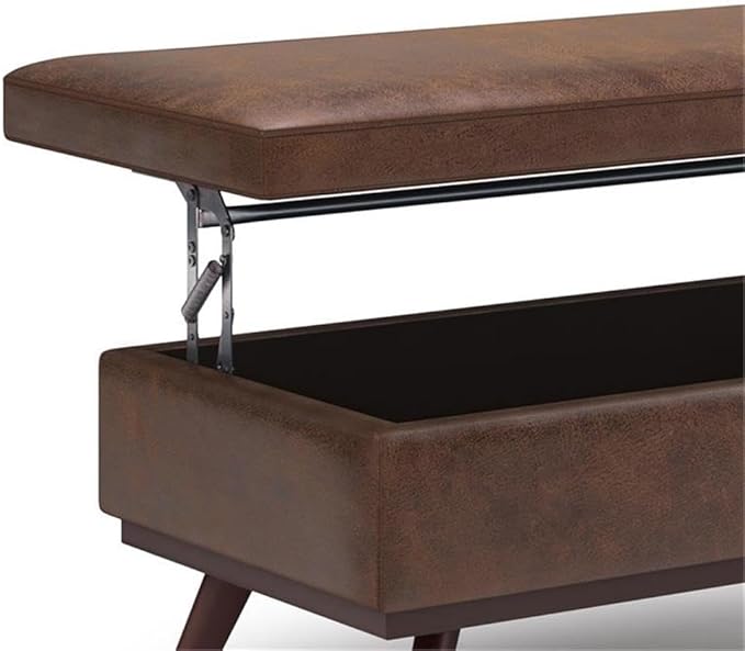 SIMPLIHOME Owen Lift Top Coffee Table Storage Ottoman