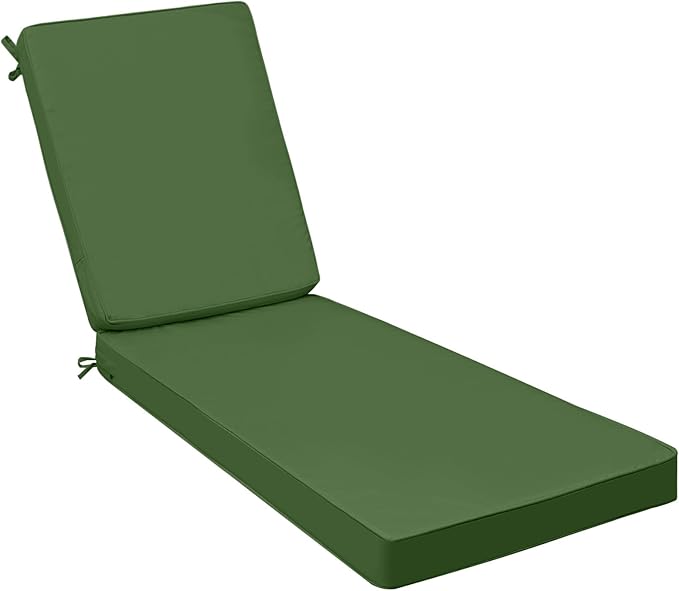 AAAAAcessories Outdoor Chaise Lounge Cushions, Fade-Resistant, Waterproof Patio