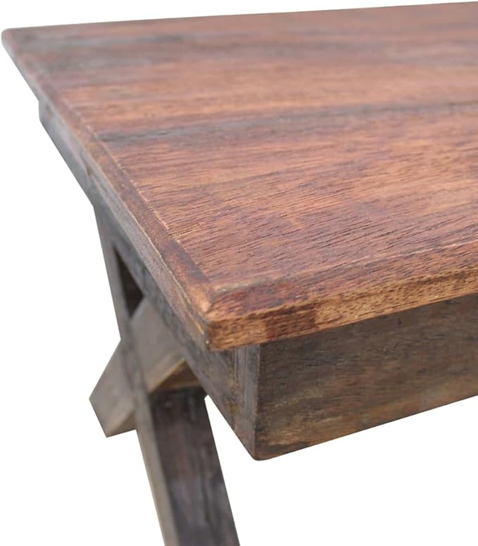 Rustic Farmhouse Coffee Table Handmade from Reclaimed Mixed Woods, 43.3 inch