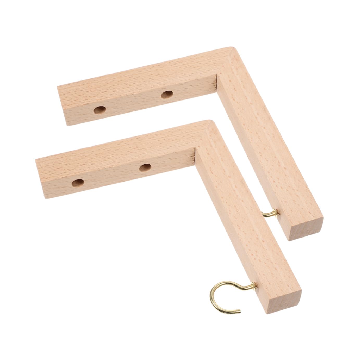 Happyyami 2pcs Wooden Wall Mount Plant Hangers Flowerpot Hanging Hooks for Outdoor Hanging Baskets Bird Feeders Wind Chimes Patio Garden