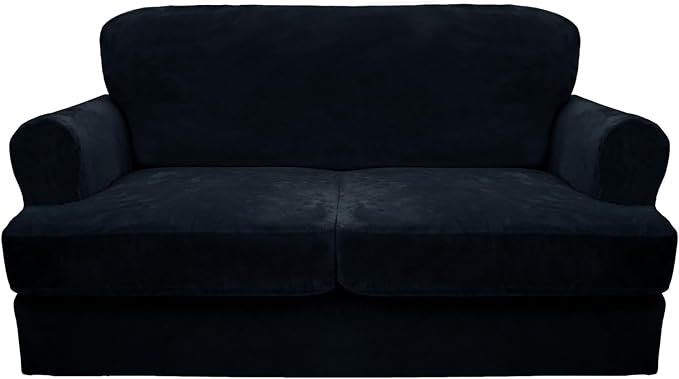 CUCRAF T Cushion Sofa Cover 3 Piece Loveseat Slipcovers, Soft Thick Velvet