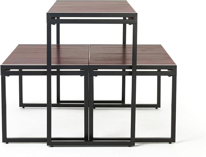 Displays2go Rustic Wooden Nesting Display Tables