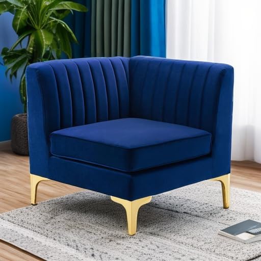 Modway Triumph Channel Tufted Performance Velvet Sectional Sofa Corner Chair