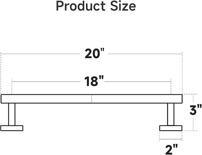USHOWER Light Gold Towel Bar, 18-Inch Towel Racks for Bathroom Wall-Mounted, SUS304 Stainless Steel Towel Rod (Total Length 20-Inch)