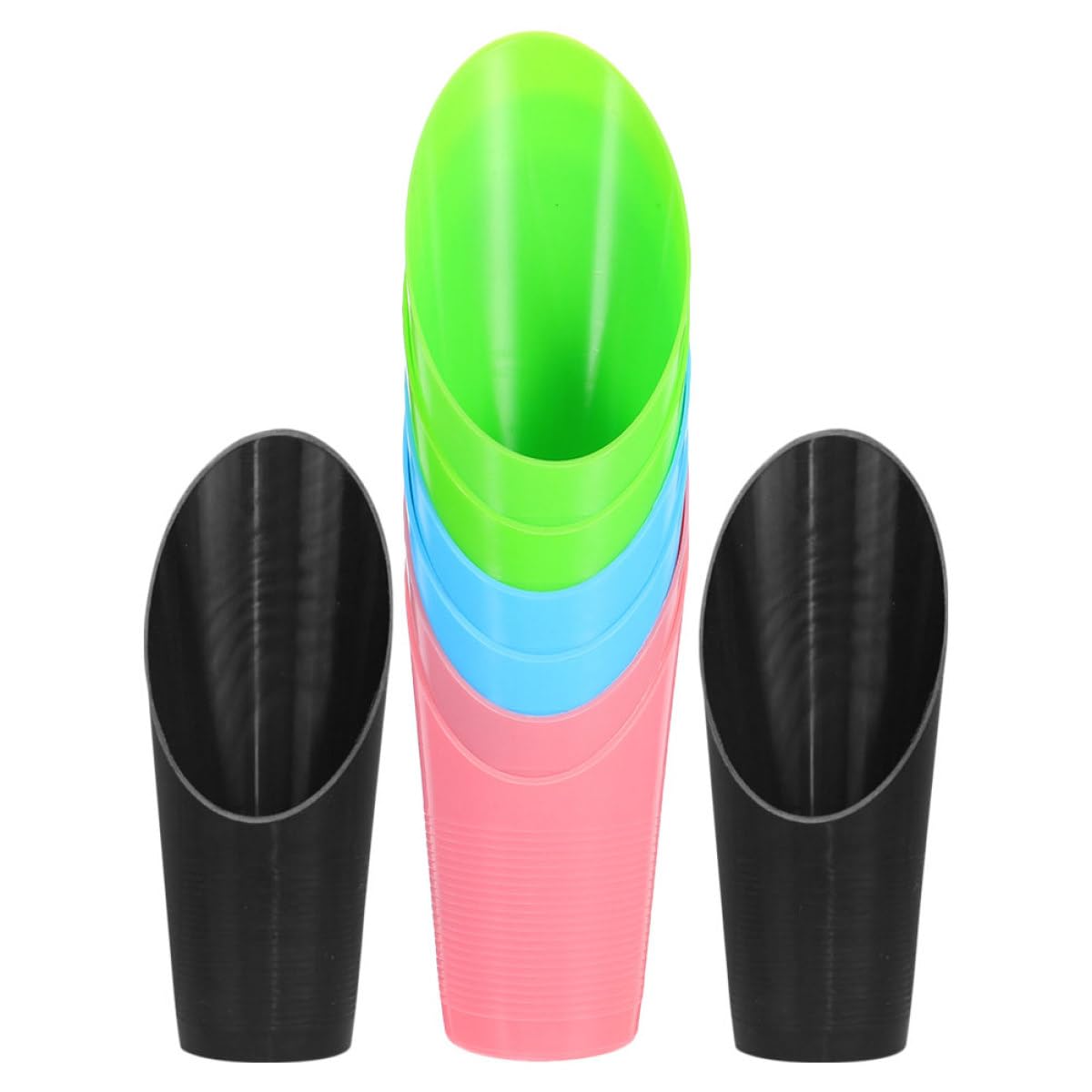 Mikikit 8pcs Plastic Soil Scoops and Garden Trowels Set, Portable Reusable Bonsai Soil Shovels for Seedling Transplanting and Succulent Planting in Indoor and Outdoor Gardening
