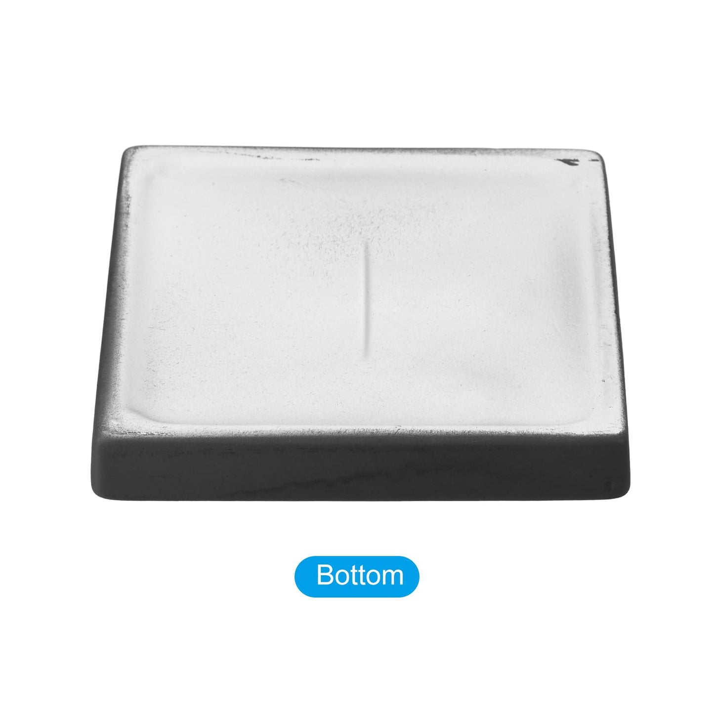 PATIKIL Plant Pot Saucers 6.3 Inch, Ceramic Square Flower Drip Tray for Indoor Outdoor, Black