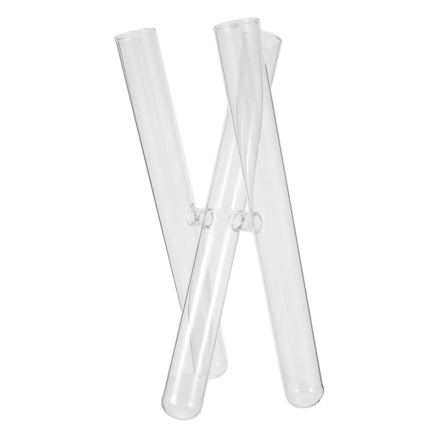 ibasenice Clear Glass Tube Vase: Single Stem Plant Holder - Propagation Tubes for Desk Decor - Transparent Terrarium Planter - Small Hydroponic Vase for Office