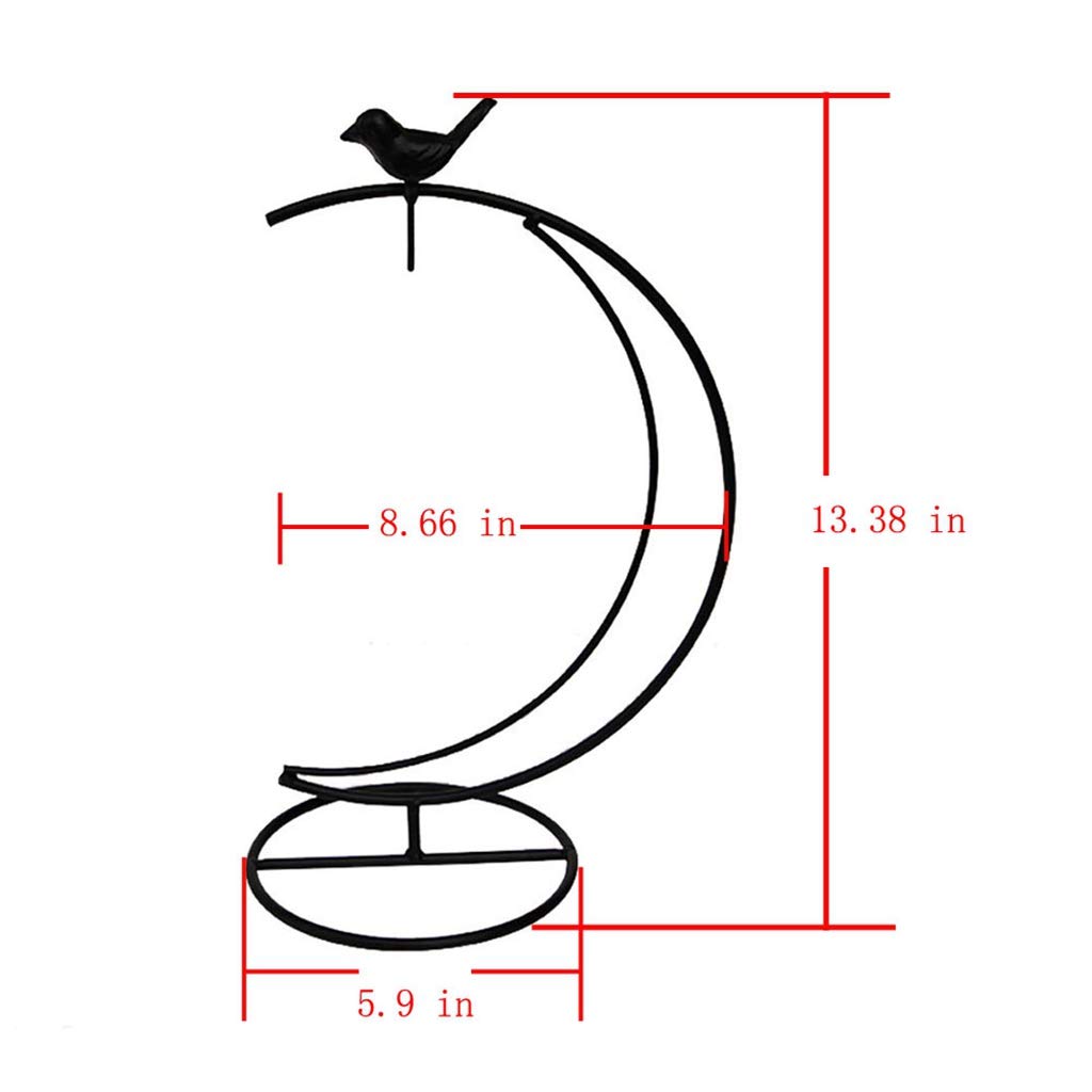 WAJJ Ornament Display Stand, 2 Pack Iron Hanging Stand Rack Holder for Hanging Glass Globe Air Plant Terrarium, Witch Ball and Home Wedding Decoration ( Moon Birds)