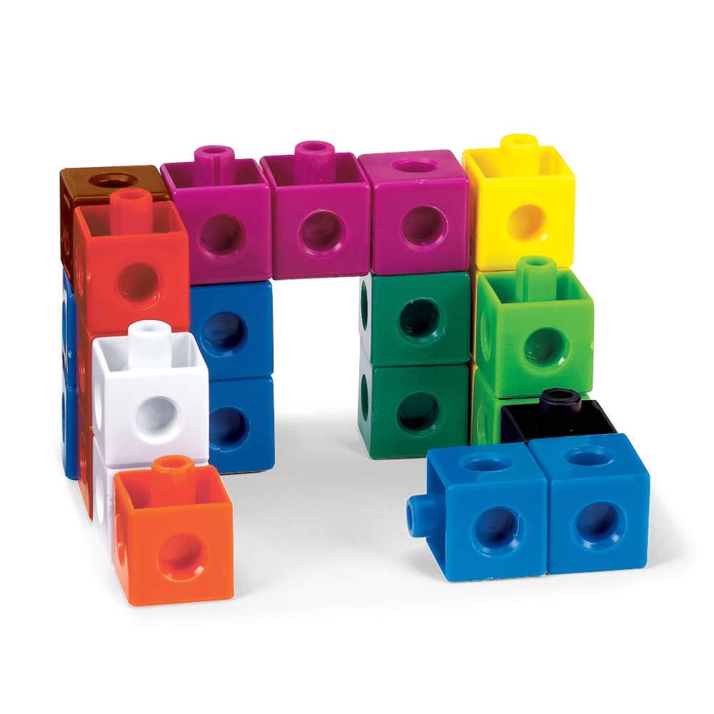hand2mind - 93539 Take Home Math Manipulatives Kit for Kids, with Snap Cubes, Base Ten Blocks, Cuisenaire Rods, Angle Circles, and Color Tiles, Kindergarten Homeschool Supplies (293 Pieces)