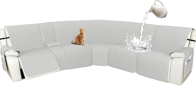 Arfntevss Recliner Sectional Couch Covers 1OO% Waterproof L Shape Sofa Cover