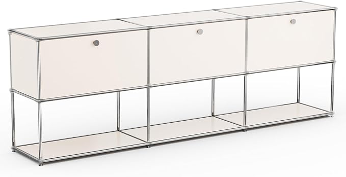 Modern Storage Cabinet White G Versatile Free-Standing Organizer