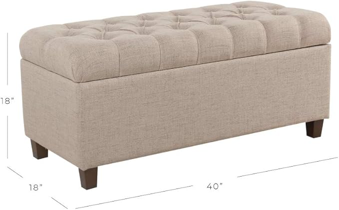 Homepop Home Decor | Tufted Ainsley Button Storage Ottoman Bench